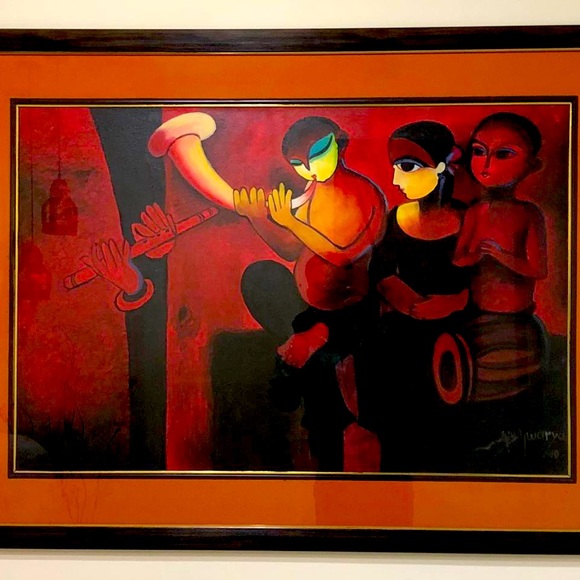 Handmade Wall painting for Christmas - Oil painting on Canvas - Picture 1 of 1